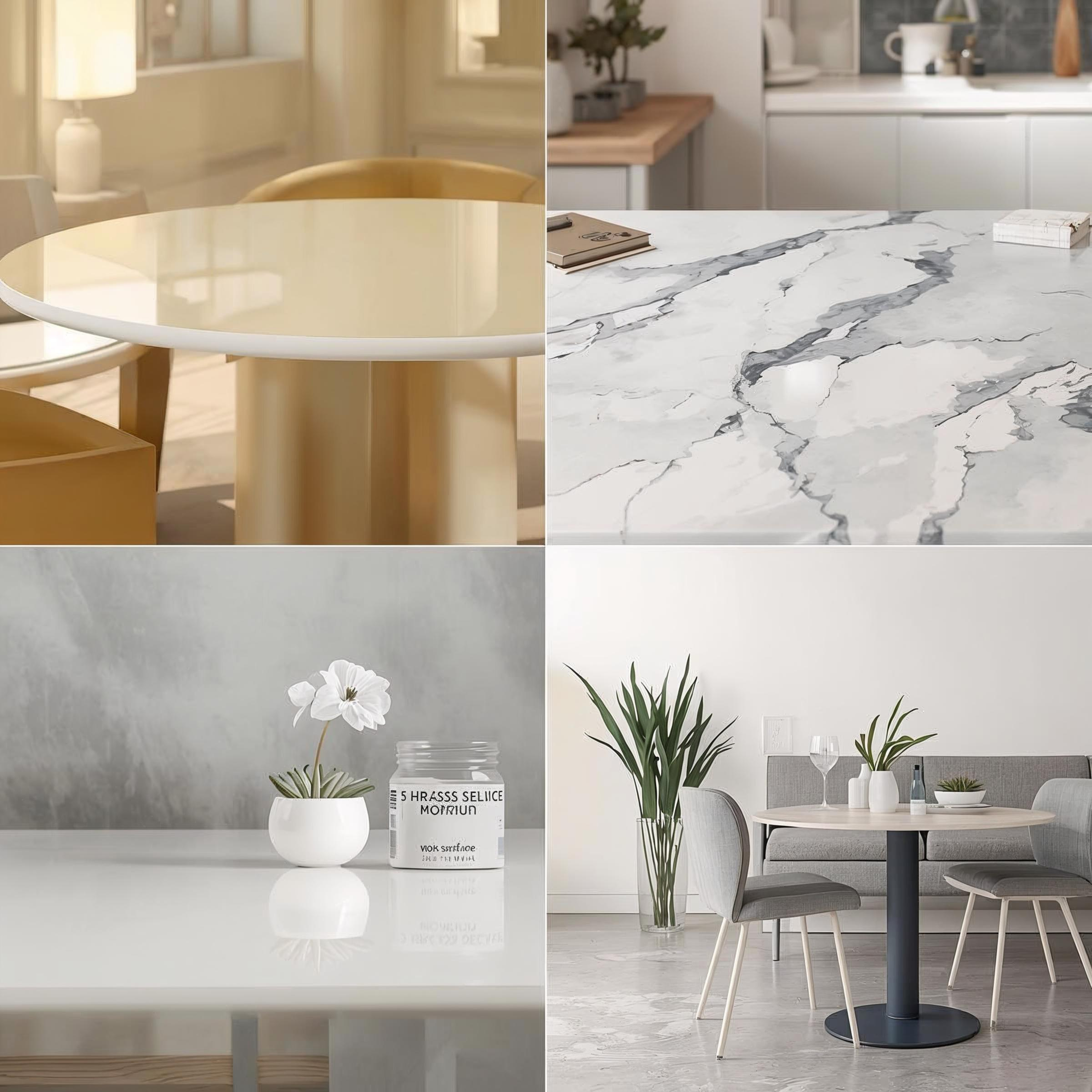 Surface protection film on kitchen marble