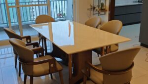 Transparent dining table protection film - Surface Shield Hyderabad