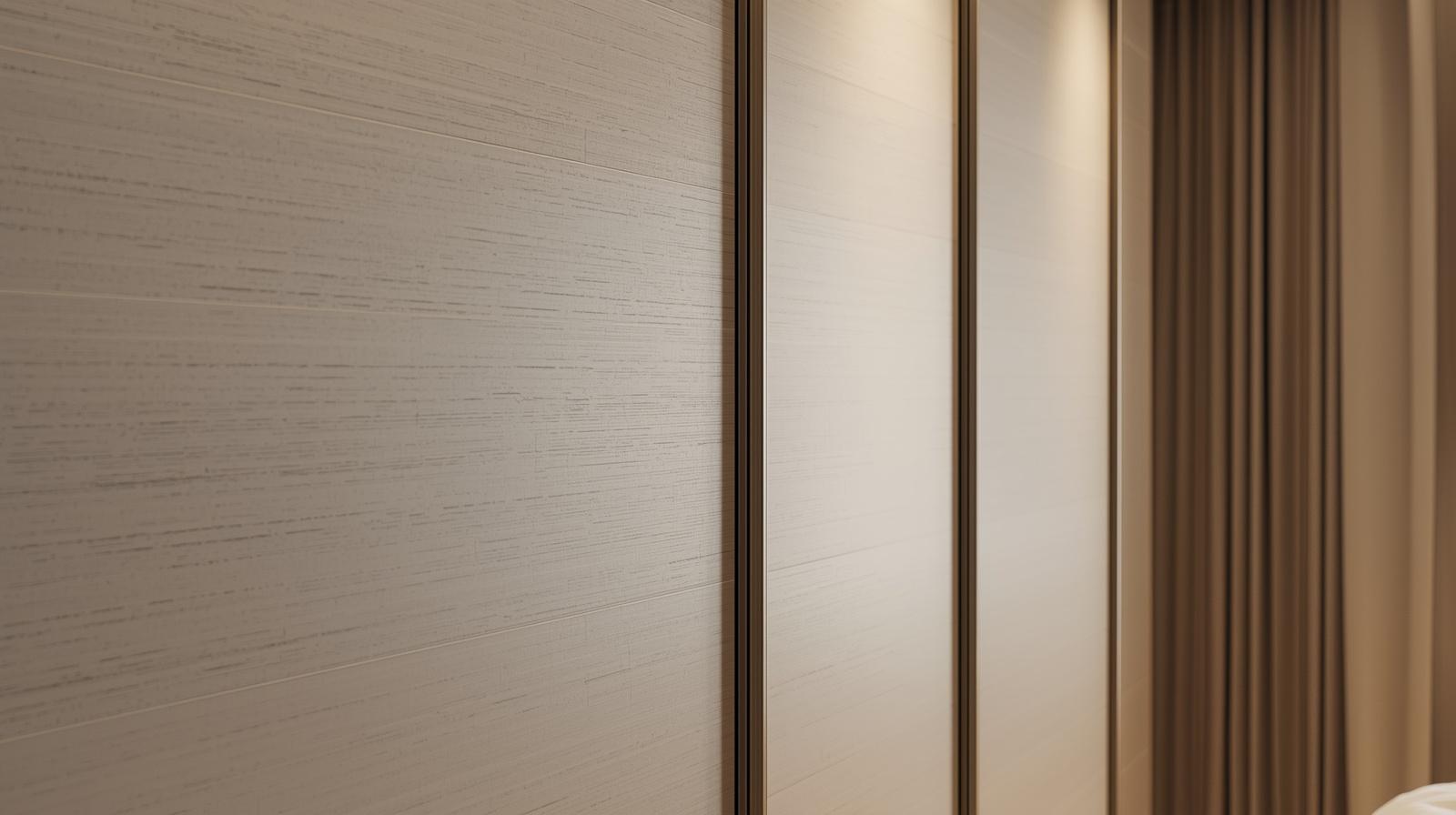Sliding laminate wardrobe panel protection