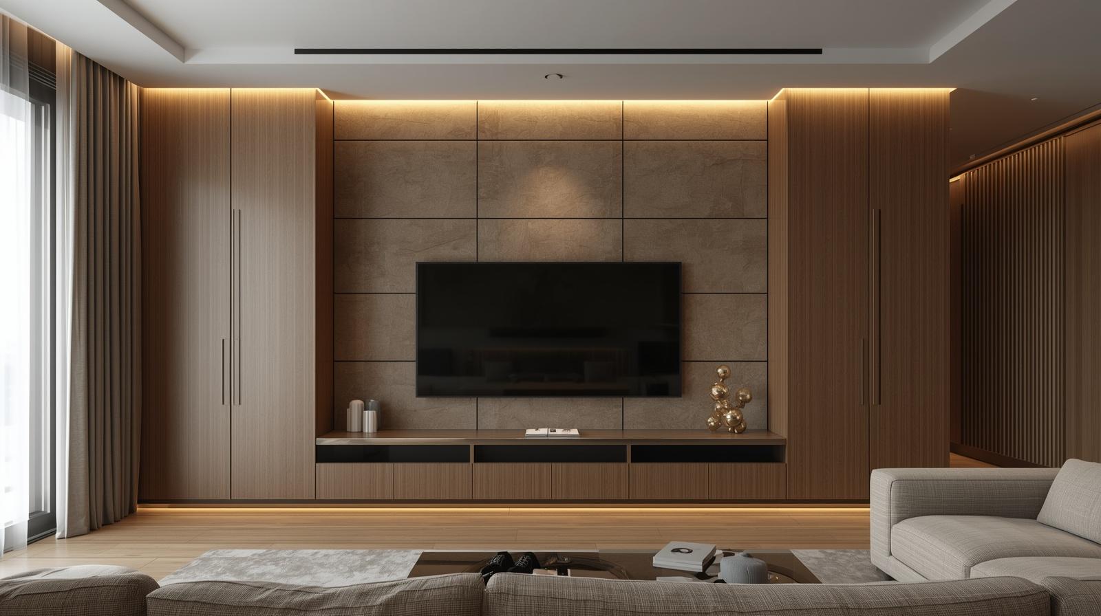 Laminate TV unit and wall panel protection